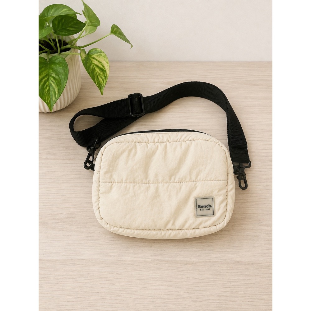 Bench Cream Crossbody Messenger Bag Convertible Belt Travel Athleisure Compact